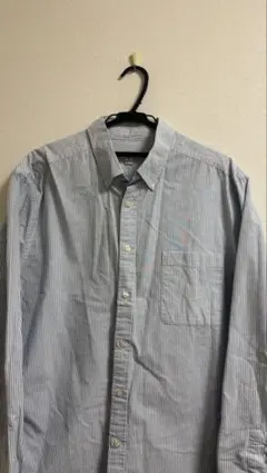 MERONA 長袖シャツ XL 青と白のストライプ