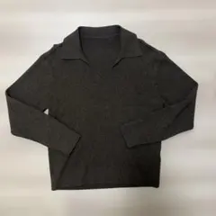 ユニクロ　ウォッシャブルニットリブポロセーター　M