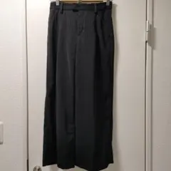 GU ストライプ柄 ワイドパンツ M