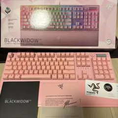 Razer BlackWidow V3 ピンク 緑軸 US配列 動作確認済みのサムネイル