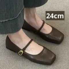 SHEIN シーイン スクエアトゥフラットシューズ バレエシューズ パンプス