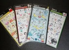 スヌーピー ボンボンドロップシール 4枚セット・プクプクシール