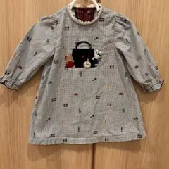 familiar チェック　ワンピース　80サイズ