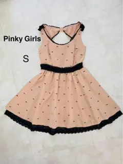 【Pinky Girls 】ノースリーブミニワンピース ピンクS