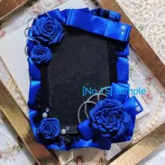 [15]B8 薔薇の硬質デコケース(青)　再販
