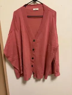 earth ピンク 長袖カーディガン