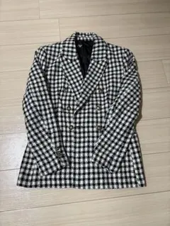 ZARA ダブルブレストジャケット 千鳥柄　金ボタン　チェック柄