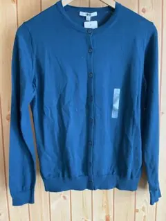 ユニクロ UVカット クルーネックカーディガン 長袖 Blue66