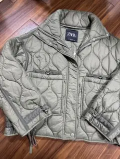 ZARA オリーブグリーン キルティングジャケット xs 美品