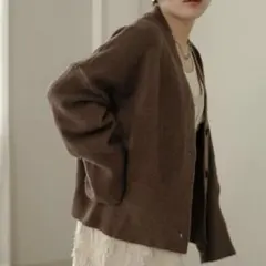 Bab ビッグシルエットドルマンカーディガン ブラウン