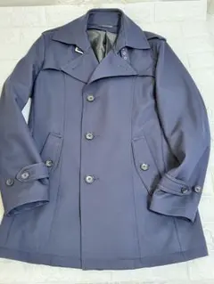 タカキュー【美品】ライナー付きステンカラーコート　ビジネス　M 紺色