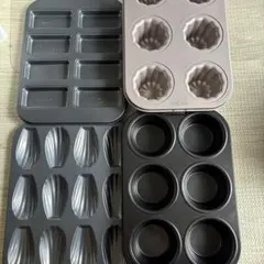 製菓用焼き型 4種セット フィナンシェ　マドレーヌ カヌレ マフィンのサムネイル
