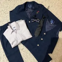 ネイビー タキシード7点セット 120