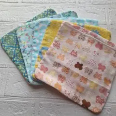 ６重ガーゼハンカチ　５枚セット