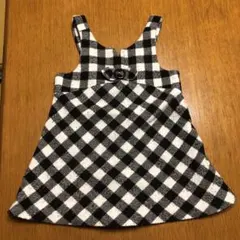 bebe  チェックジャンパーワンピース