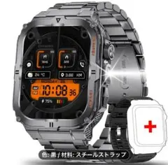 【未開封品/ベルト2種類付/ライト点灯可能/通話可能】パズーム スマートウォッチ