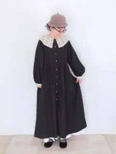 【極美品】Samansa Mos2 前後着チャーチワンピース