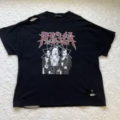 RASVOA 半袖Tシャツ ダメージ加工