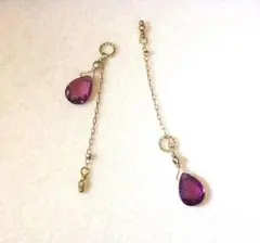 ageteチャーム　k 10ピアスアガットチャーム　完売品