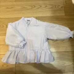 プティマイン　アウター　ジャケット　中綿ペプラムブルゾン　ラベンダー　80