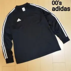 アディダス adidas00s長袖Tシャツゴールキーパーシャツ3ライン黒白メンズ