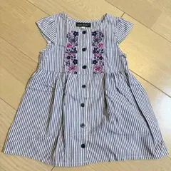 BeBe べべ　ストライプ　ワンピース　90