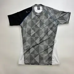 Mizuno ミズノ　幾何学模様　総柄　切り返し　ドライ　Tシャツ　2XL 美品