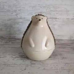 ハリネズミ型陶器置物 蓋付き