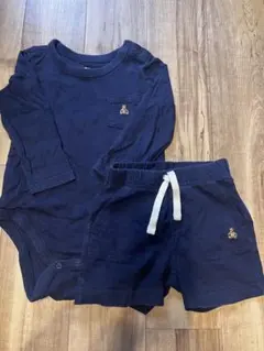 Baby gap ロンパース・ショートパンツセット ネイビー 80㎝