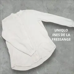 人気 ユニクロ イネス ピンタック レースブラウス 白 S 完売品