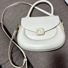ホワイト ショルダーバッグ 2way ハンドバッグ grl グレイル バッグ