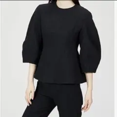 ミラオーウェン　袖ボリュームトップス×パンツ　2点セット　ネイビー