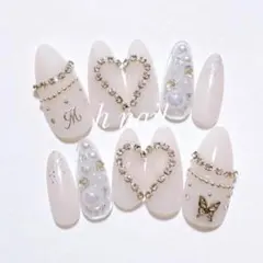 【No.008】量産型 ワンホン 蝶々 ネイルチップ