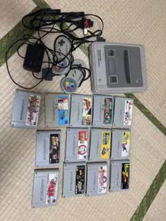 スーパーファミコン本体とゲームソフト13本　動作確認なし