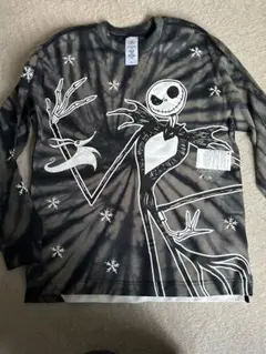 ジャック・スケリントン＆ゼロ 長袖Tシャツ タイダイ染め