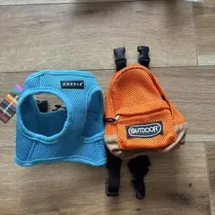 PUPPIA 青ハーネス & OUTDOOR オレンジバッグのサムネイル