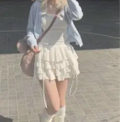 ♡新品✨フェアリー サイドリボン レーススカート インパン付き