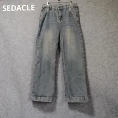 SEDACLE ヴィンテージ 加工 ライトブルー デニムパンツのサムネイル