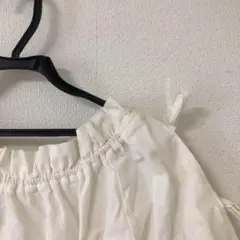 【新品未使用】2wayリボン付き白トップス