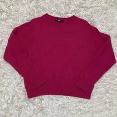 UNIQLO ユニクロ　レディース　プレミアムラムクルーネック　ピンク Sサイズ