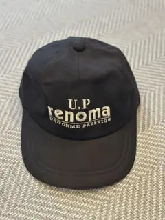 90s U.P renoma キャップ ブラック 刺繍ロゴ