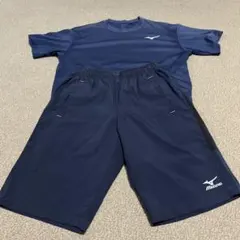 Mizuno ネイビー ハーフパンツ・半袖　セット