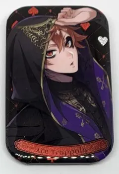 ツイステッドワンダーランド　ラメキラスクエアカンバッジ　エース・トラッポラ