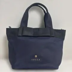 TOCCA RIBBON BRICK TOTE M ネイビー 【大人百花掲載】