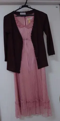 【お値下げ】KUMIKYOKU SYS 総レースワンピース＆カーディガンのセット