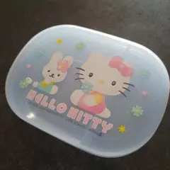 サンリオ　キティ お弁当箱 ケース ハローキティ　平成レトロ　2000年　青のサムネイル