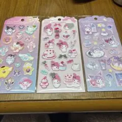 【正規品】サンリオ　ジュエルマシュマロステッカー　3枚セット