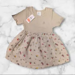 新品未使用 GAP フラワープリント ベージュ ワンピース 70cm