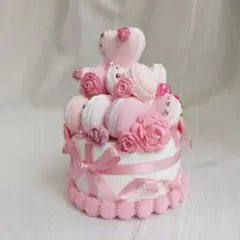 ピンクマカロンクレイケーキＢ
