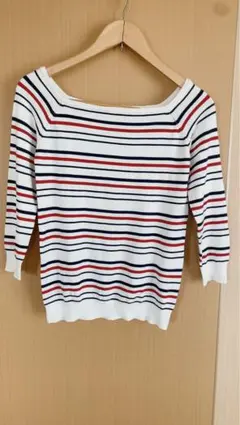 ボーダーニットトップス★美品‼️ L 即購入禁止